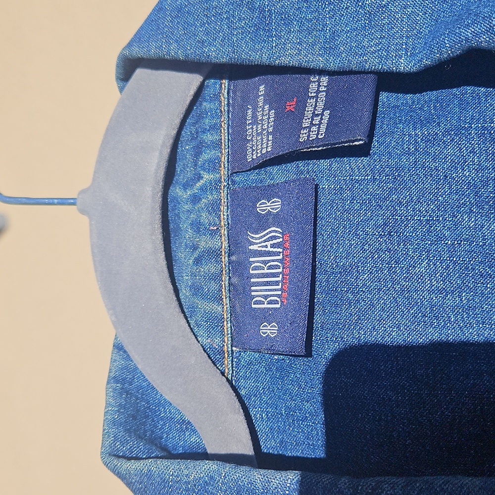 Bill Blass xl Button Down Jean jacket must see
